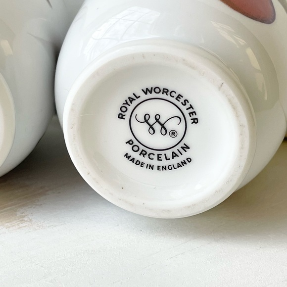 Royal Worcester England Evesham Egg Coddler set of 2 Large Size - Picture 13 of 15